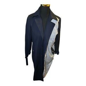 Vintage Mastina Multi Patterned Trench Coat Size Large